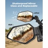 image:imageKEMIMOTO UTV Side Mirrors Automatic Folding and Resetting in The Event of Collision Compatible with Can Am Maverick R and R Max XX RSX RS with SmartShox 2024 2025 Shatterproof Glass
