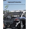 image:imageKEMIMOTO X3 Windshield Net Compatible with Cam Am X3 amp Max Rear Soft Mesh Window Back Mesh Windscreen Net Sun UV Protection Keeps from Debris Mud Allows Airflow Ventilated