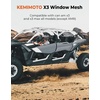 image:imageKEMIMOTO X3 Windshield Net Compatible with Cam Am X3 amp Max Rear Soft Mesh Window Back Mesh Windscreen Net Sun UV Protection Keeps from Debris Mud Allows Airflow Ventilated