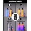 image:imageKemimoto 2PCS 3FT Universal LED Whip Light and 4 PCS Rock Lights Combo  366 Modes with Integrated Rocker Switch TurnHazardLight amp SOS Mode Spring Base amp App Control IP67 Waterproof