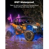 image:imageKemimoto 2PCS 3FT Universal LED Whip Light and 4 PCS Rock Lights Combo  366 Modes with Integrated Rocker Switch TurnHazardLight amp SOS Mode Spring Base amp App Control IP67 Waterproof