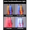 image:imageKemimoto 2PCS 3FT Universal LED Whip Light and 4 PCS Rock Lights Combo  366 Modes with Integrated Rocker Switch TurnHazardLight amp SOS Mode Spring Base amp App Control IP67 Waterproof