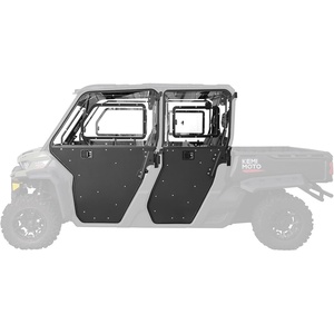 image:imageKEMIMOTO 2IN1 UTV Doors with Vented Window Compatible with CanAm Defender MAX 20172025 Removable PC Upper Windows amp PP Lower Door Panels 4Door Set