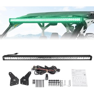 image:imageKEMIMOTO 50 390W X3 LED Light Bar MultiColor Lights with Upper Roof Windshield Mount Brackets Rocker Switch Wiring Kit Compatible with Can Am Maverick X3 amp Max amp R 20172025