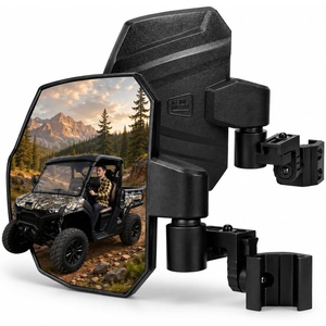 image:imageKEMIMOTO UTV Side Mirrors 2026 Upgraded Extendable Mirrors Compatible with Polaris Ranger General CanAm Defender CFMOTO UForce Adjustable Telescopic Rear View Mirror for ProFit Cage Accessories
