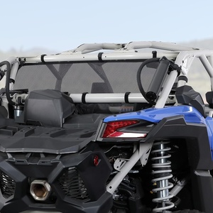 image:imageKEMIMOTO X3 Windshield Net Compatible with Cam Am X3 amp Max Rear Soft Mesh Window Back Mesh Windscreen Net Sun UV Protection Keeps from Debris Mud Allows Airflow Ventilated