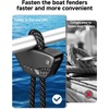 image:imageKEMIMOTO Boat Fender Clips 24 Pack SharkShaped Fender Clips for Boat Bumpers Quick Release Adjustable Boat Rail Cleats Boat Bumper Holder Hanger Adjuster for Pontoon Boat Bass Boat Jon Boat