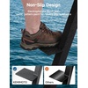 image:imageKEMIMOTO Boat Trailer Steps with Handrail 4 Step Heavy Duty Boat Boarding Ladder for Easy Bow Access Universal Fit for Bass Boat Pontoon amp Aluminum Trailers NonSlip Treads RustResistant Black