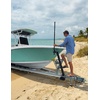 image:imageKEMIMOTO Boat Trailer Steps with Handrail 4 Step Heavy Duty Boat Boarding Ladder for Easy Bow Access Universal Fit for Bass Boat Pontoon amp Aluminum Trailers NonSlip Treads RustResistant Black