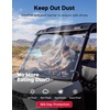 image:imageKEMIMOTO UTV ScratchResistant Front Windshield Compatible with Polaris Ranger 150 EFI Youth 2018 DoubleLayer Thickened PC Full Window Preinstalled Sealing Strip Accessories Fits Roof