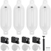 image:imageKEMIMOTO Boat Fenders Bumpers for 1535ft Boats 4 Pack Inflatable Boat Fenders with 4 Quick Release Adjustable Clips Bumpers for Docking Fit for Pontoon Bass and Jon BoatsWhite