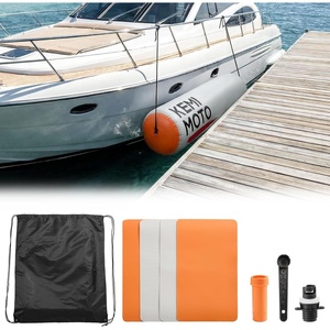 image:imageKEMIMOTO Boat Bumpers Fenders Inflatable Boat Fender 10FT Heavy Duty Large Boat Bumper for Docking Dock Bumpers for Pontoon Boat Fishing Boat Yachts10H x 24Dia