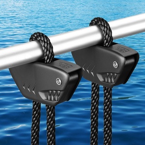 image:imageKEMIMOTO Boat Fender Clips 24 Pack SharkShaped Fender Clips for Boat Bumpers Quick Release Adjustable Boat Rail Cleats Boat Bumper Holder Hanger Adjuster for Pontoon Boat Bass Boat Jon Boat