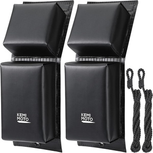 image:imageKEMIMOTO PWC Boat Fenders 2 Pack Boat Bumpers for Jet Ski Boat Fenders Bumpers for Docking with 2 Ropes 18inBoat AccessoriesBlack