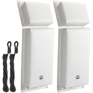 image:imageKEMIMOTO PWC Boat Fenders 2 Pack Boat Bumpers for Jet Ski Boat Fenders Bumpers for Docking with 2 Ropes 18inBoat AccessoriesWhite