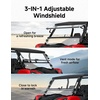 image:imageKEMIMOTO 3in1 Flip Windshield Compatible with 20112020 CanAm Commander  OpenVentedClosed Doublesided Tempered PC 30min Installation Clear View Outdoor PreInstalled Sealing Strip