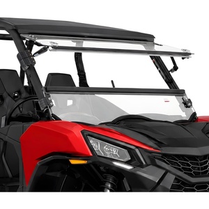 image:imageKEMIMOTO 3in1 Flip Windshield Compatible with 20112020 CanAm Commander  OpenVentedClosed Doublesided Tempered PC 30min Installation Clear View Outdoor PreInstalled Sealing Strip