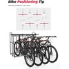 image:imageKEMIMOTO 4Bike Stand Rack with Storage Adjustable Bicycle Rack for Garage Storage IndoorOutdoor Sports Bikes Scooters Jerseys amp Football Station