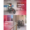 image:imageKEMIMOTO 4Bike Stand Rack with Storage Adjustable Bicycle Rack for Garage Storage IndoorOutdoor Sports Bikes Scooters Jerseys amp Football Station