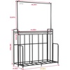 image:imageKEMIMOTO 4Bike Stand Rack with Storage Adjustable Bicycle Rack for Garage Storage IndoorOutdoor Sports Bikes Scooters Jerseys amp Football Station