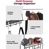 image:imageKEMIMOTO 4Bike Stand Rack with Storage Adjustable Bicycle Rack for Garage Storage IndoorOutdoor Sports Bikes Scooters Jerseys amp Football Station