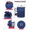 image:imageKEMIMOTO Bicycle Cup Holder  Handlebar Drink Holder with Mesh Pockets Phone Bag  Compatible with Road Bike MTB EBike Scooter Wheelchair Blue