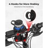 image:imageKEMIMOTO Bike Cup Holder 2 PCS Bicycle Water Bottle Holder for Bike Handlebar Bike Drink Holder with Mesh Pockets Phone Bag Compatible with Road Bike MTB EBike Scooter Scooter Wheelchair