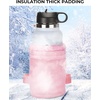 image:imageKEMIMOTO Bike Cup Holder Bike Water Bottle Holder Handlebar with Mesh Pockets Oxford Fabric Bicycle Drink Cup Holder for Mountain Bike Road Kids Bikes eBike Wheelchair Scooter up to 32oz Pink