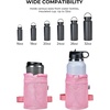 image:imageKEMIMOTO Bike Cup Holder Bike Water Bottle Holder Handlebar with Mesh Pockets Oxford Fabric Bicycle Drink Cup Holder for Mountain Bike Road Kids Bikes eBike Wheelchair Scooter up to 32oz Pink
