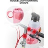 image:imageKEMIMOTO Bike Cup Holder Bike Water Bottle Holder Handlebar with Mesh Pockets Oxford Fabric Bicycle Drink Cup Holder for Mountain Bike Road Kids Bikes eBike Wheelchair Scooter up to 32oz Pink