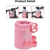 image:imageKEMIMOTO Bike Cup Holder Pink Bicycle Water Bottle Holder for Bike Handlebar Bike Drink Holder with Mesh Pockets Phone Bag Compatible with Road Bike MTB EBike Scooter Scooter Wheelchair Large