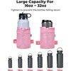 image:imageKEMIMOTO Bike Cup Holder Pink Bicycle Water Bottle Holder for Bike Handlebar Bike Drink Holder with Mesh Pockets Phone Bag Compatible with Road Bike MTB EBike Scooter Scooter Wheelchair Large