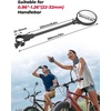 image:imageKEMIMOTO Bike Mirrors Scooter Mirror Handlebar Mirror 360 Adjustable Handlebar Mount Long Extension Acrylic Convex Mirror Universal for Ebike Road Bike Mountain Electric Bicycle 2 Pcs
