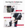 image:imageKEMIMOTO Bike Rear Rack Bag 9L EVA Hard Shell Waterresistant Bicycle Trunk Saddle Bag with Shoulder Strap for Commuting and Cycling Reflective Design Nonslip Bottom Black
