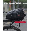 image:imageKEMIMOTO Bike Rear Rack Bag 9L EVA Hard Shell Waterresistant Bicycle Trunk Saddle Bag with Shoulder Strap for Commuting and Cycling Reflective Design Nonslip Bottom Black