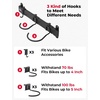 image:imageKEMIMOTO Bike Storage Rack 6 Bike Rack and 3 Helmet Hooks for Garage HeavyDuty Wall Mount Adjustable Bike Hooks for Home amp Garage Hold up to 520lbs Hang Up to 5Inch Fat Bike Tires