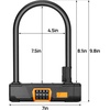image:imageKEMIMOTO Bike ULock with Cable2 Bicycle U Combination Lock Heavy Duty AntiTheft Mounting Bracket 146mm Shackle 10mm x18m Cable amp Padlock Holder for Bicycles EBikes Scooters