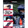 image:imageKEMIMOTO Dirt Bike Goggles  44 Ounces Lightweight Frameless Broad Clear Vision UV Protection Motorcycle UTV Goggles for Men WomenGrey KMF110501202