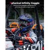 image:imageKEMIMOTO Dirt Bike Goggles PC Material Len  44 Ounces Lightweight Frameless Broad Clear Vision UV Protection Motorcycle UTV Goggles for Men WomenSliver