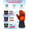 image:imageKEMIMOTO Heated Gloves for Men Women Heating Ice Fishing Gloves Rechargeable Electric Battery 2pcs 74V Hand Warmer for Winter Motorcycle Skiing Snowboarding Hunting Camping Size XXL