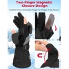 image:imageKEMIMOTO Heated Gloves for Men Women Heating Ice Fishing Gloves Rechargeable Electric Battery 2pcs 74V Hand Warmer for Winter Motorcycle Skiing Snowboarding Hunting Camping Size XXL