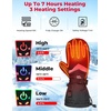image:imageKEMIMOTO Heated Mittens for Men Women Rechargeable Ski Mittens Gloves Electric 2PCs Battery with Touchscreen Waterproof Hand Warmer for Winter Skiing Snowboarding Hiking Climbing Camping Size XXL