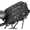 image:imageKEMIMOTO Bike Rear Rack Bag 9L EVA Hard Shell Waterresistant Bicycle Trunk Saddle Bag with Shoulder Strap for Commuting and Cycling Reflective Design Nonslip Bottom Black