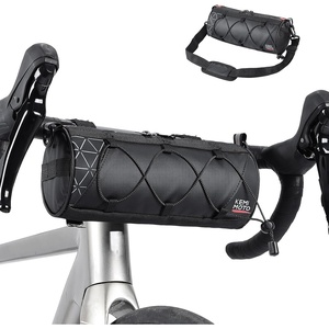 image:imageKEMIMOTO Bike Handlebar Bag with Waterproof Rain Cover Front Bike Bag for Bicycles  Waterresistant Dual Zippers for Mountain Road Bike Cycling Commuter Shoulder Bag Professional Bicycle Accessories