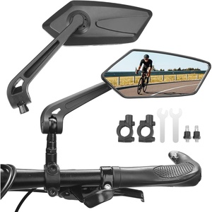 image:imageKEMIMOTO Bike Mirror Wide Angle Bicycle Bike Mirrors Handlebar Rearview Mirror Electric Scooter Ebike Motorcycle Mountain Bike Accessories Bicycle Mirrors for Handlebars HD Pentagon 360 Alloy