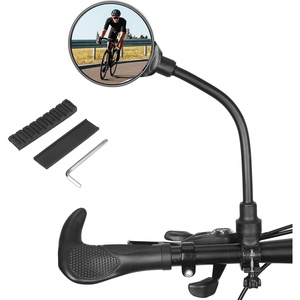 image:imageKEMIMOTO Bike Mirrors Rear View Mirror Handlebar 360 Adjustable Handlebar Mount Long Extension Acrylic Convex Mirror Universal for Scooter Ebike Road Mountain Bike Bicycle Accessories