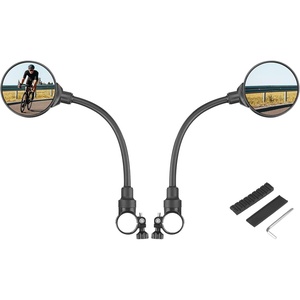 image:imageKEMIMOTO Bike Mirrors Scooter Mirror Handlebar Mirror 360 Adjustable Handlebar Mount Long Extension Acrylic Convex Mirror Universal for Ebike Road Bike Mountain Electric Bicycle 2 Pcs