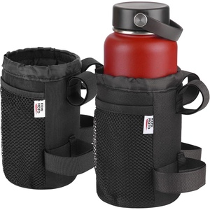 image:imageKEMIMOTO Large Bike Cup Holder 2 PCS Bicycle Water Bottle Holder for Bike Handlebar Bike Drink Holder with Mesh Pockets Phone Bag Compatible with Road Bike MTB EBike Scooter Scooter Wheelchair
