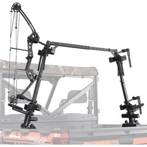 image:imageKEMIMOTO UTV Tool Holder for QuickDraw Sporting Clays Rack for 6 Tools or Crossbows Cargo Bed Mount Compatible with Polaris Ranger General Golf Cart