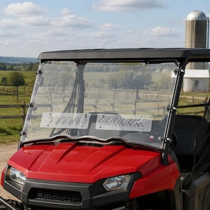 image:imageKEMIMOTO Front Windshield Compatible with Ranger Midsize 400 20102014  Scratch Resistance Vented Window PreInstalled Rubber Strip HardCoated PC UTV Accessories Parts